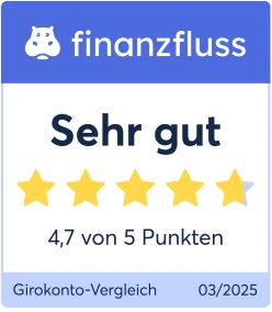 Auszeichnung von Finanzfluss: Bestes Girokonto.