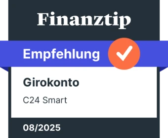 Auszeichnung von Finanztip: Girokonto Empfehlung.