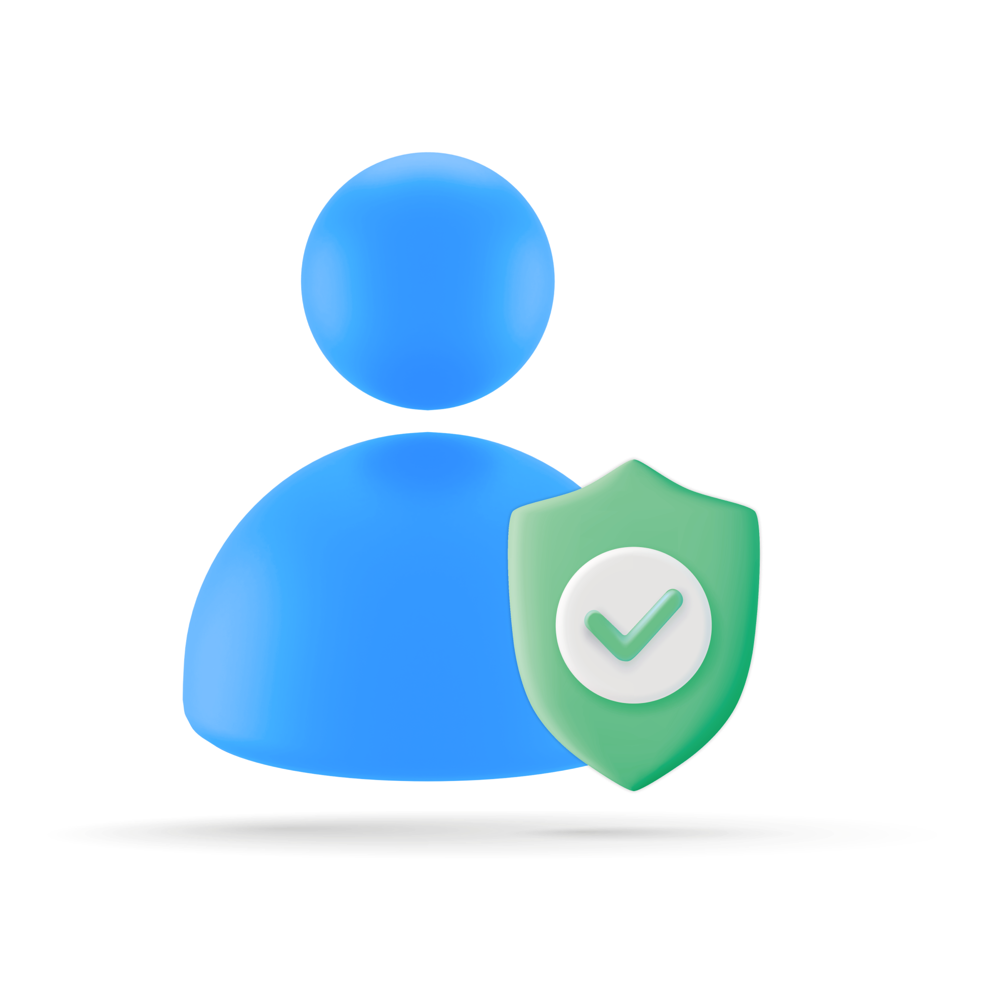 3D-Illustration einer Person mit einem grünen Schild davor.