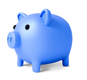 3D Illustration eines Sparschweins.